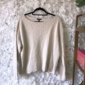 Eileen Fisher Cream Textured Sweater